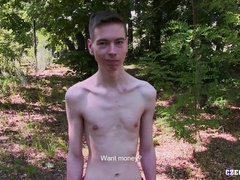 Doggy style outdoor fuck with a young Czech amateur