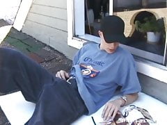 Shane Beats Off On Roof