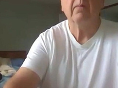 old man jerking his big dick 3