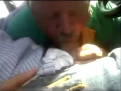 Stranger Sucks Dad's Cock in Car - Amateur Outdoor Blowjob