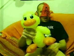 Fucking his rubber ducky
