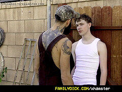 Stepdaddy bangs His boy After Catching Him Smoking