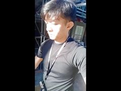 Asia Teen Guy Big Cum on the Cemetery