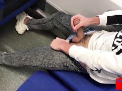 Jerked off on the train