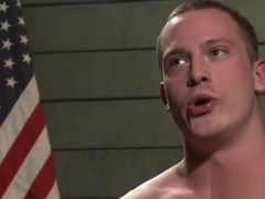 Tied up bdsm gay is machine fucked