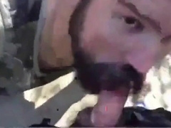 Bearded Father Gives Facial cumshot in the Forest 2