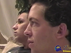 Bony hetero lads JD and Cole are bashful so they leisurely taste each others cocks