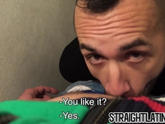 Inked Latino takes rough barebacking for the first time