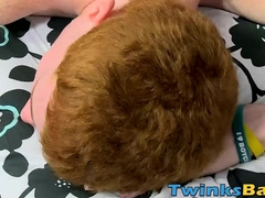 Ginger twink and his lover have freaky fuck session in bed