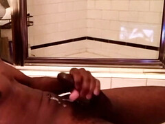 Wanking my big dick huge cumshot