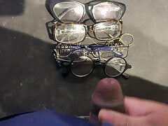 Cumshot on multiple glasses.