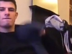 Cute guy jerks his big cock off 3