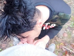 Pals help each other with emptying their pouch - First-Ever gives donk , 2nd gives facehole