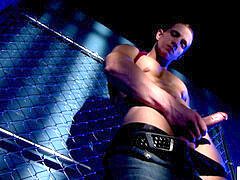 ripped straight wolf milking cut cock in solo