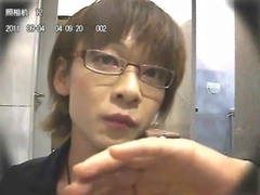 Japanese Crossdresser Drains in a Public Douche