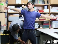 Young perp punished and raw fucked by big cocked black guard