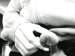Collecting precum in spoon (SO MUCH)