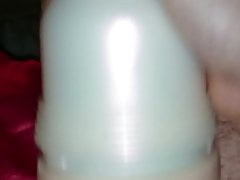 Pumping hot cum into a fleshlight