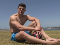 Masturbation with a teddy bear, jerking off