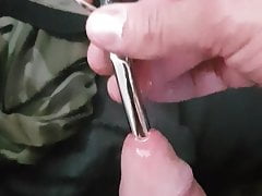 It feels so good sounding my horny cock