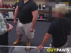 Naughty pawn broker deeply dicking his customer