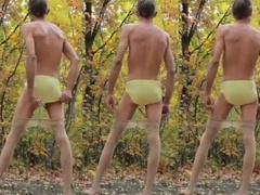 Panties Down and Fisting Ass Outdoor Anal in Pantyhose and Lingerie