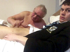 Schoolboy drained Of By old boy