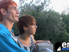Emo twink Kyler Moss ass drilled by cute gay after mutual BJ