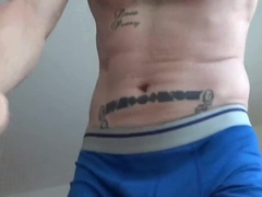 Working Out, Muscles, Flexing, Lean Ripped Body, Hairy Chest, Nipples, Armpits