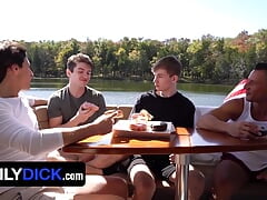 Step Dads Jax Thirio & Dalton Riley Take Turns Pounding Their Twink Step Sons On A Boat - FamilyDick