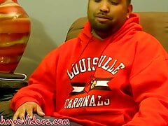 Chubby American amateur Matt cums in Joes mouth after BJ