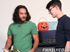 Little twink gets his ass destroyed by two hard cocks