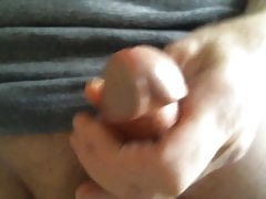 Guy jerking off and cumming