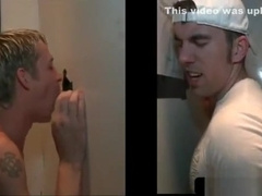 teen 18+ gets dick sucked on gloryhole