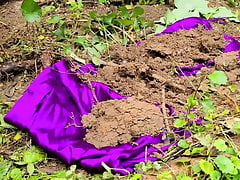 Purple Cache Dress Gets Buried