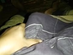 Bangladeshi boy playing with huge cock under lungi