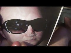 Glasses get cum tribute