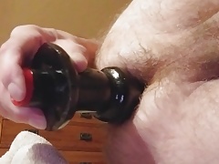 Shoving my 3 bumps for your rump dildo up my gaping ass!