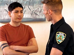 The policeman has a unique technique of interrogation