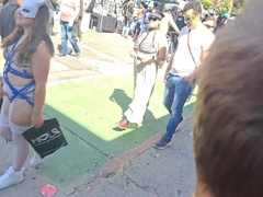 undressing nude in public. folsom st honest