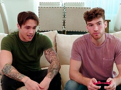 Gorgeous hunks make out and ditch the games for sex