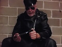 Leather man sounding & pumping