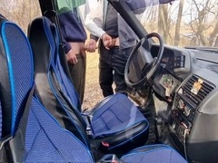 Cute femboy Alexgay gets down on his dad's big salami in a public showdown