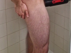 Molten bathroom with my automatic masculine masturbator