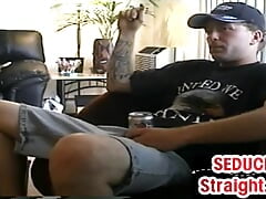 Smoking straighty dickblown and stuffed by sturdy top