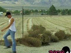 Short haired twink eats emo tight anus