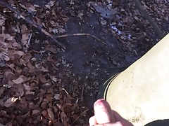 Risky wank - Outdoor Cumshot - Mountainbiking