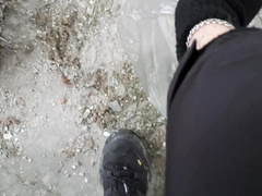 The janitor found a used rubber and added his dose of nut nectar