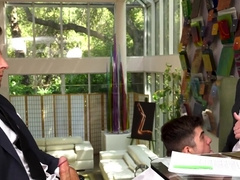 Twink at work is going to suck every dick he needs to