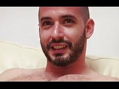 Interview and showing wank
